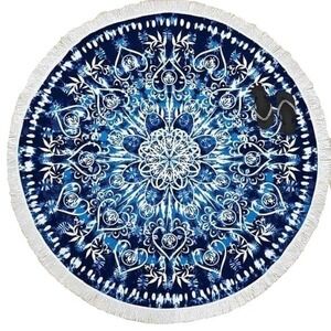 Loftex Round Astrid Mandala Fringe Beach Pool Circle Towel Blanket Boho Tapestry